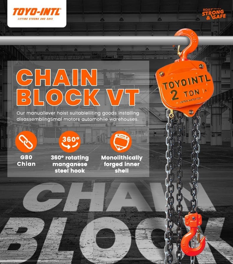 TOYO-INTL VT Chain Hoist detail 1
